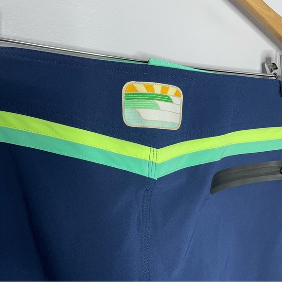 Greenlines Board Shorts Blue Eco Stretch Swim Trunks Men’s 40 - Picture 7 of 9